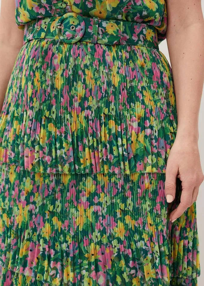 Phase Eight Heidi Printed Plisse CoOrd Skirt Multicoloured Women Skirts