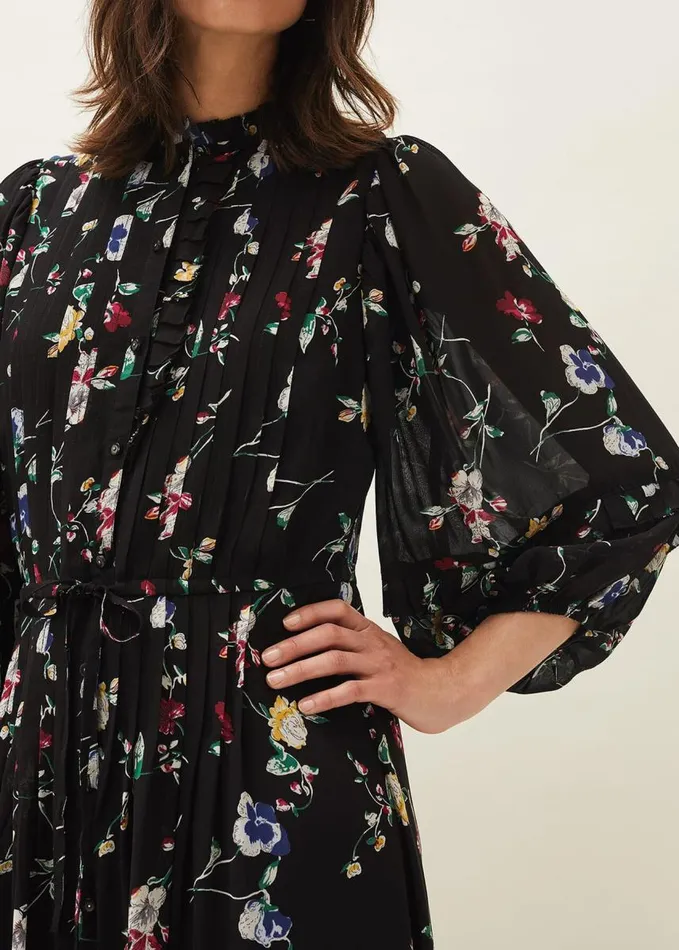 Phase Eight Imara Floral Print Midaxi Dress Blackmulti Women Dresses