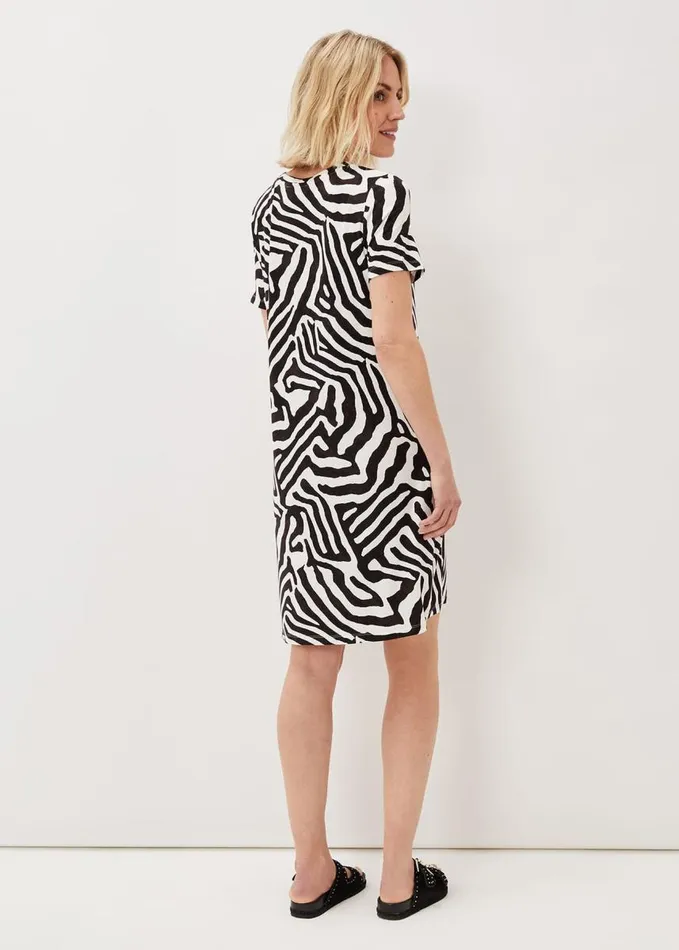 Phase Eight Isabelle Zebra Print Dress Blackivory Women Dresses