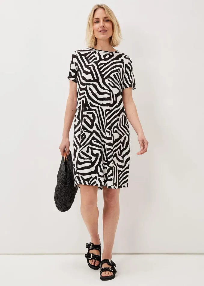 Phase Eight Isabelle Zebra Print Dress Blackivory Women Dresses
