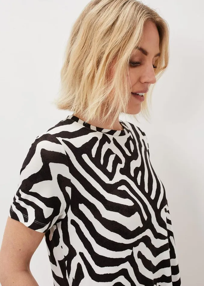 Phase Eight Isabelle Zebra Print Dress Blackivory Women Dresses