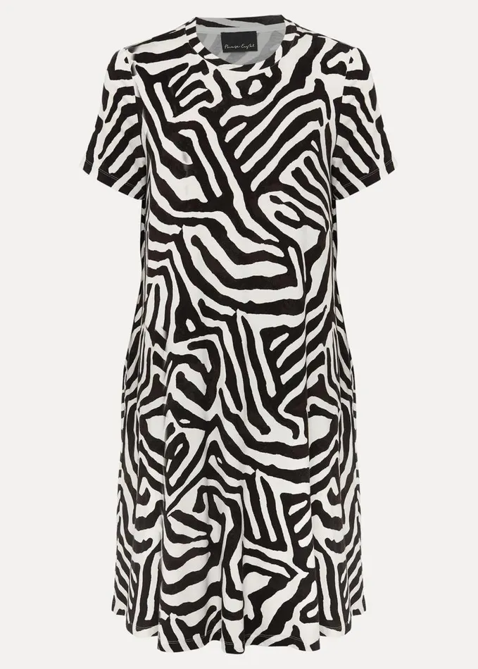 Phase Eight Isabelle Zebra Print Dress Blackivory Women Dresses