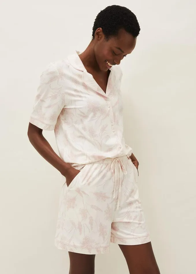 Phase Eight Itsumi Print Pyjama Set Ivory Women Shirts and Blouses