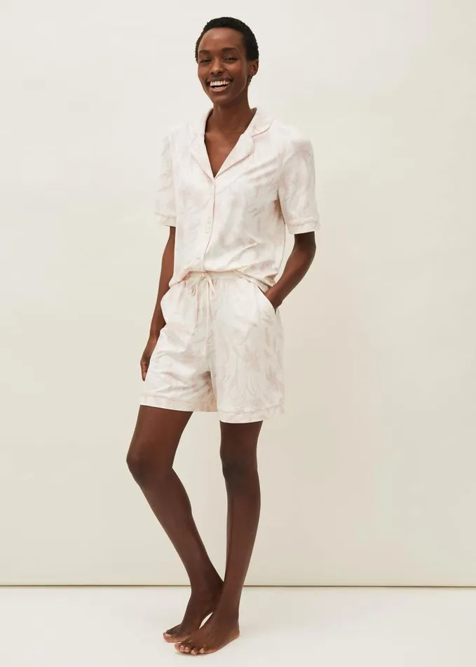 Phase Eight Itsumi Print Pyjama Set Ivory Women Shirts and Blouses