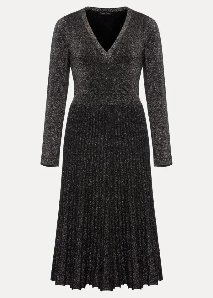 Phase Eight Jaycee Shimmer Knit Dress Blackgold Women Dresses