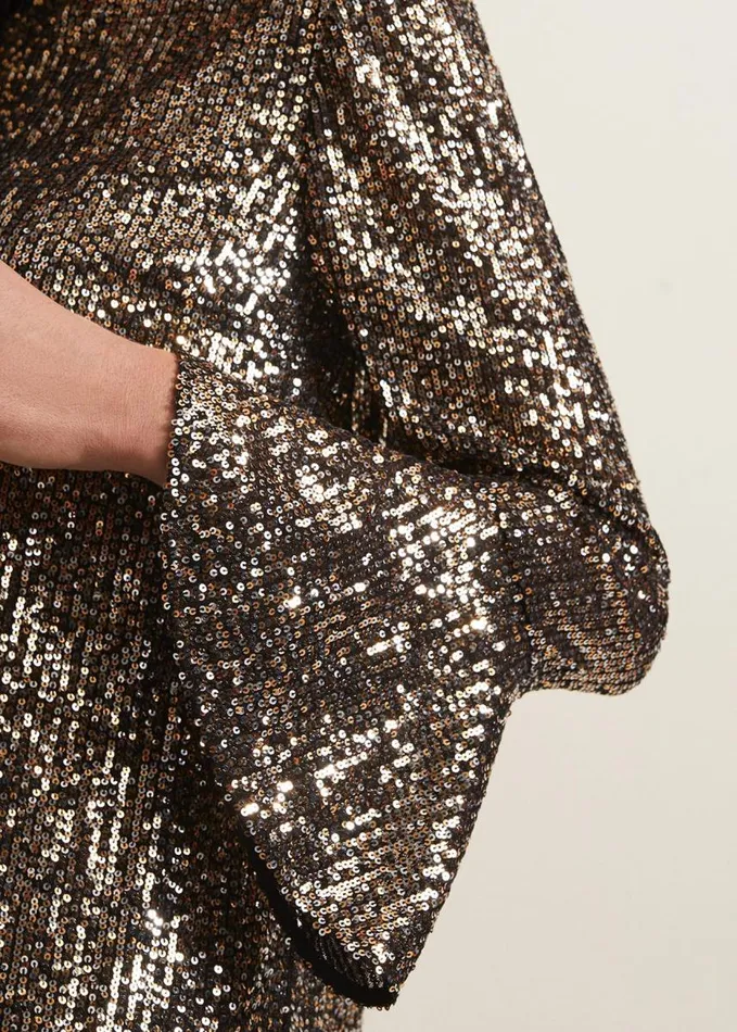 Phase Eight Jemima Sequin Shift Mini Dress Bronze Women Dresses