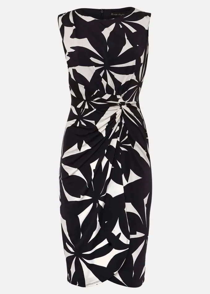Phase Eight Joanna Leaf Print Bodycon Dress Navyivory Women Dresses