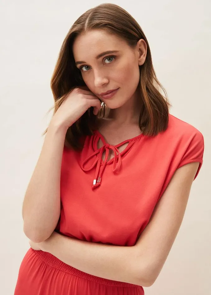 Phase Eight Kiera Jersey Shirred Waist Midi Dress Pout Women Dresses