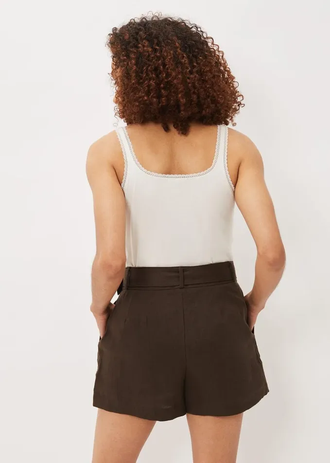 Phase Eight Kimberley Square Neck Lace Trim Vest Top Ivory Women Tops and TShirts