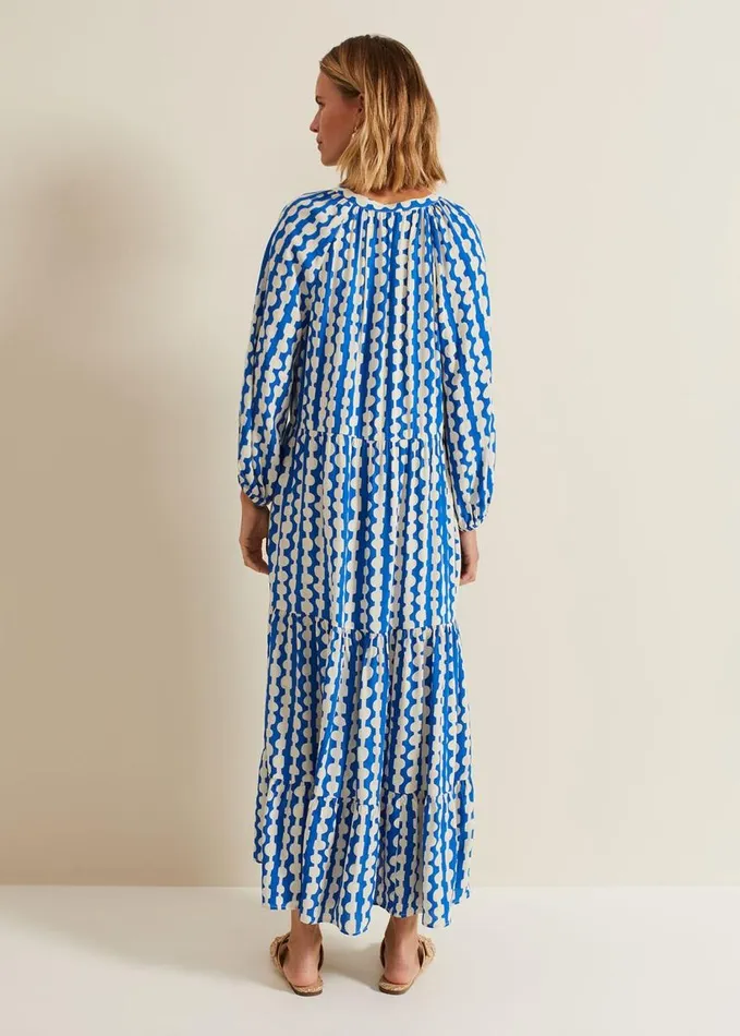 Phase Eight Lara Midaxi Dress Blueivory Women Dresses