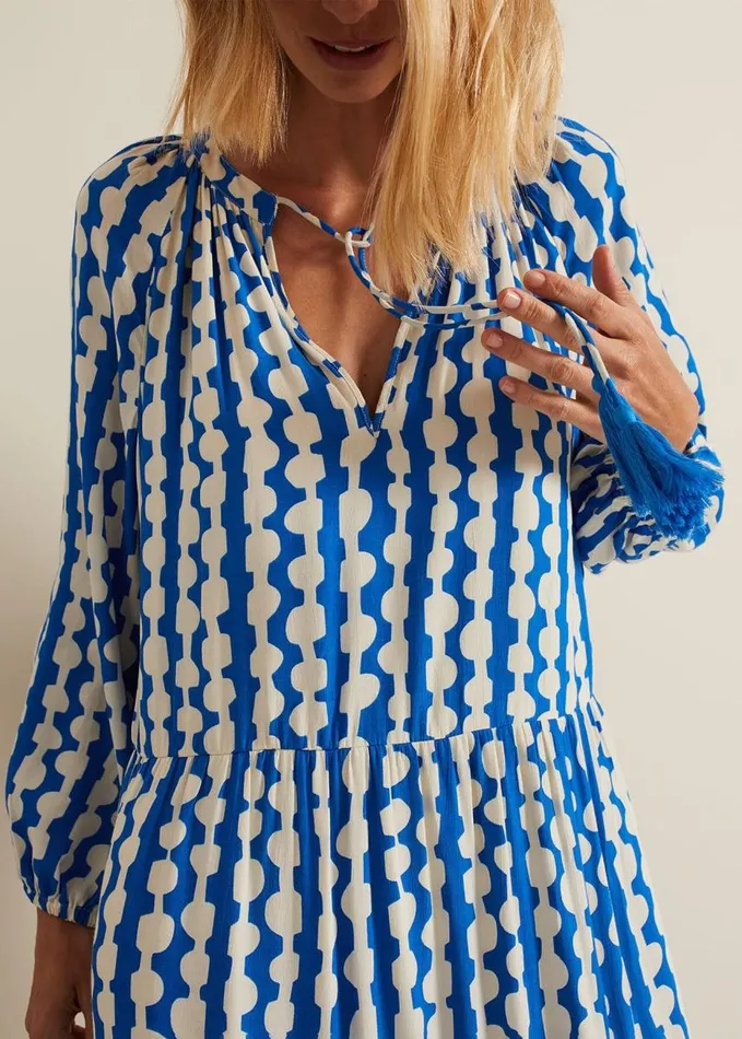 Phase Eight Lara Midaxi Dress Blueivory Women Dresses