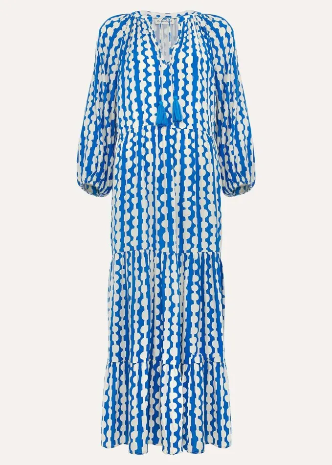 Phase Eight Lara Midaxi Dress Blueivory Women Dresses
