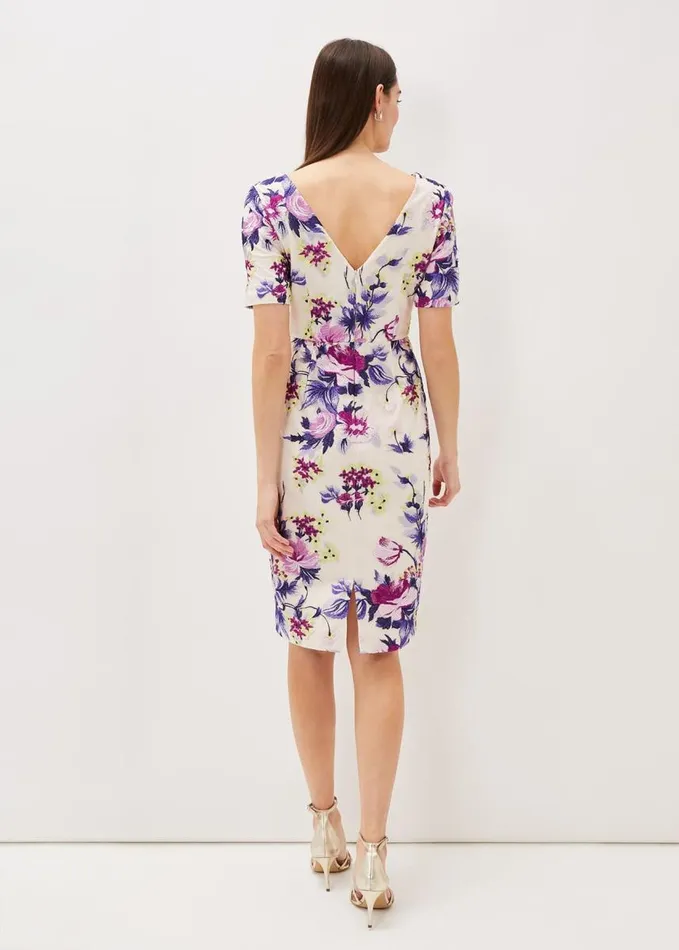 Phase Eight Lenora Embroidered Dress Multicoloured Women Dresses