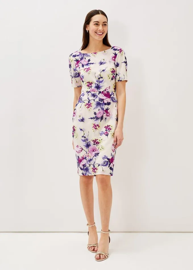 Phase Eight Lenora Embroidered Dress Multicoloured Women Dresses