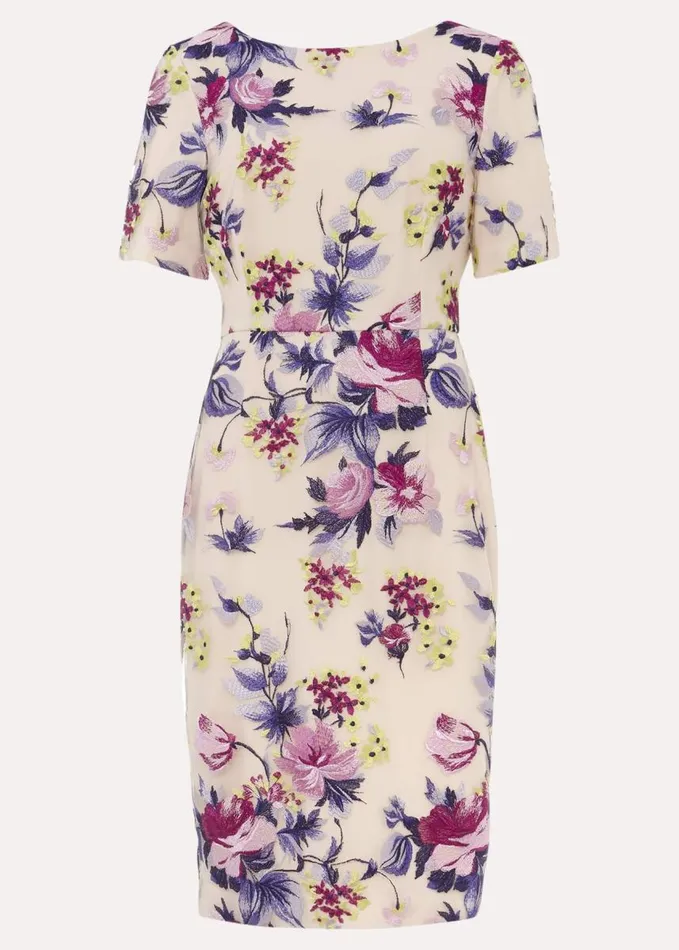Phase Eight Lenora Embroidered Dress Multicoloured Women Dresses