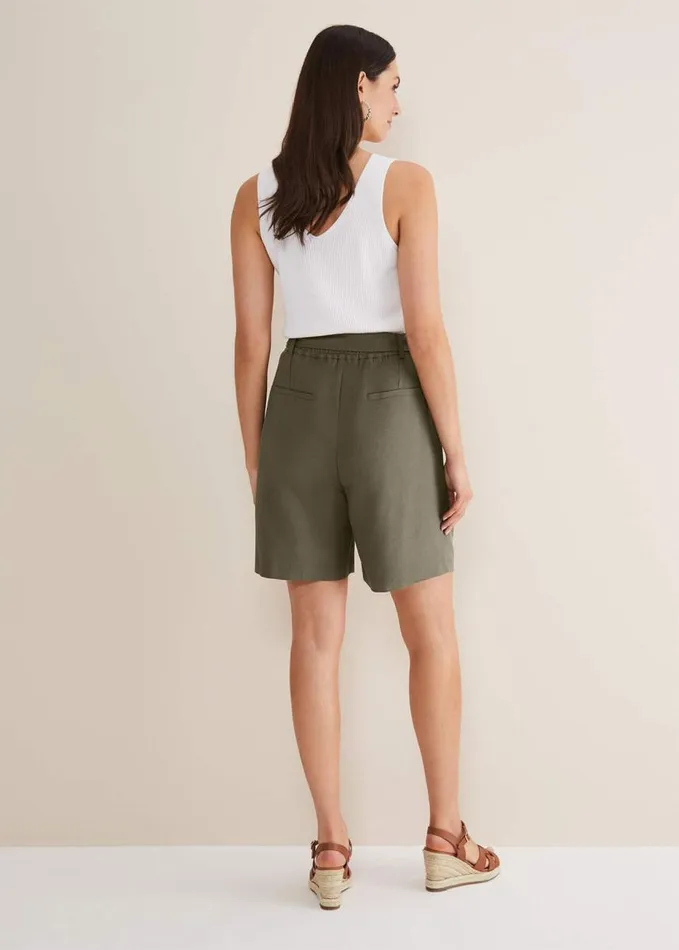 Phase Eight Leonar CoOrd Short Khaki Women Trousers