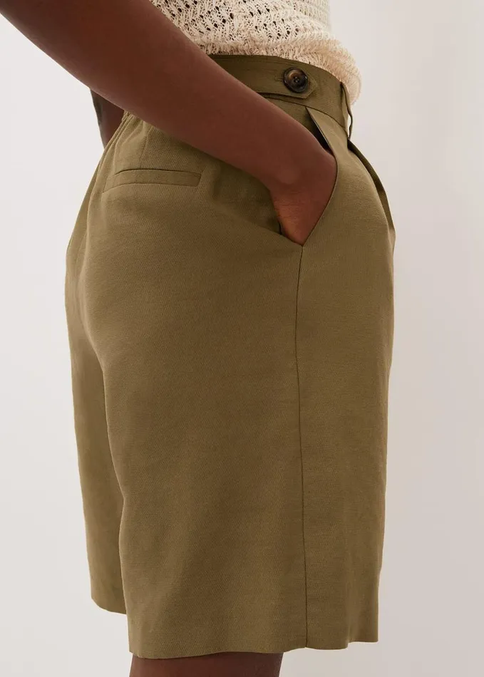 Phase Eight Leonar CoOrd Short Khaki Women Trousers