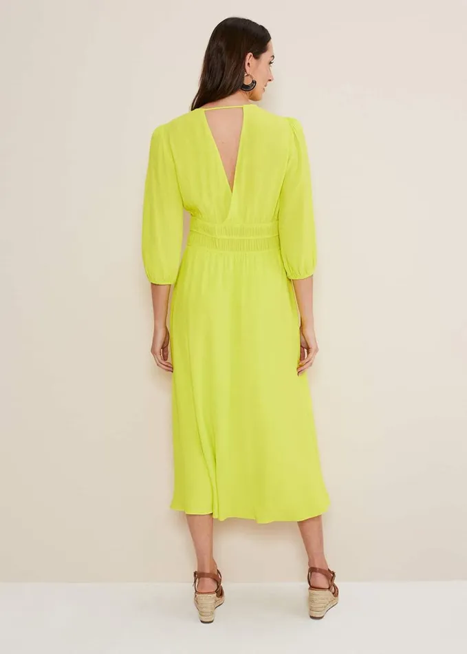 Phase Eight Lina Lime Midi Dress Lime Women Dresses