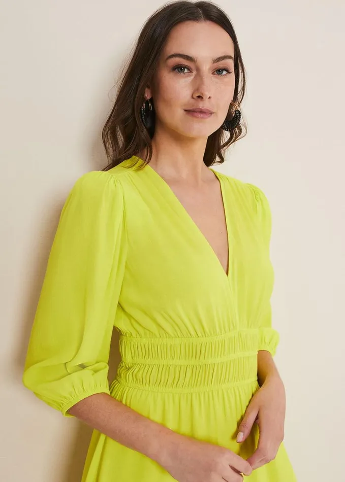Phase Eight Lina Lime Midi Dress Lime Women Dresses