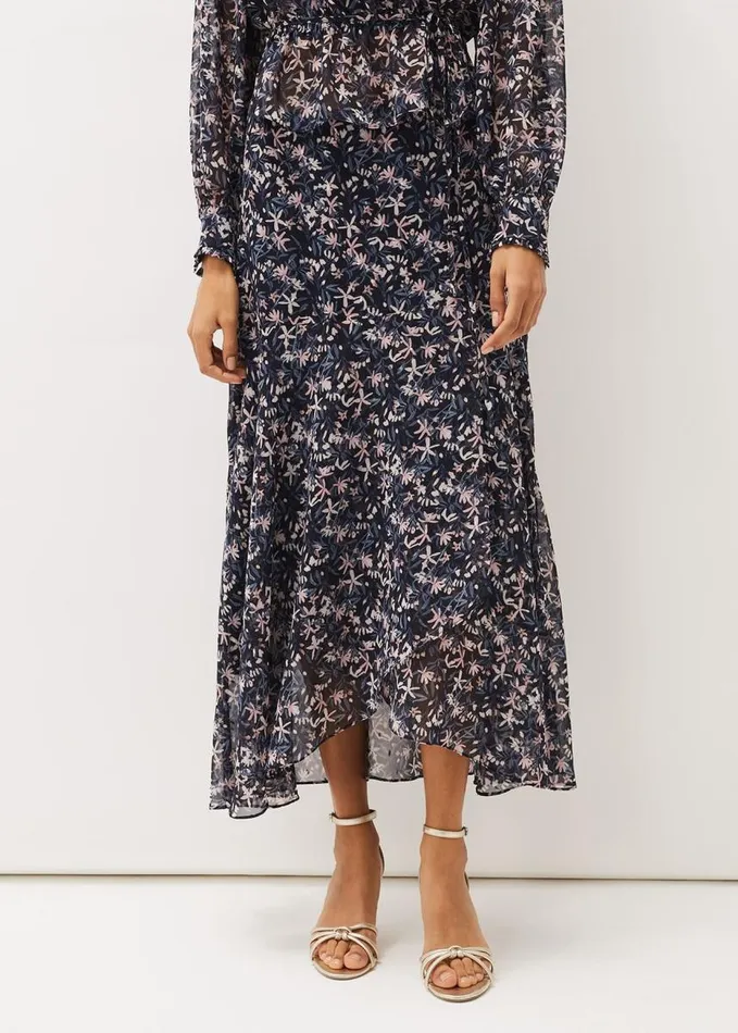 Phase Eight Lola Floral CoOrd Maxi Skirt Navypink Women Skirts