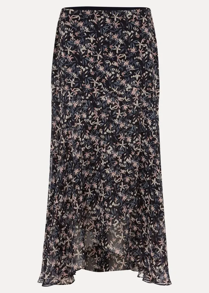 Phase Eight Lola Floral CoOrd Maxi Skirt Navypink Women Skirts