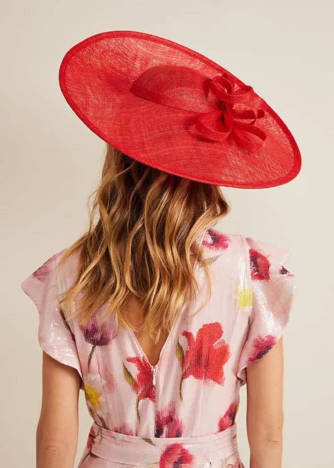 Phase Eight Loop Detail Statement Disc Red Women Fascinators and Hats