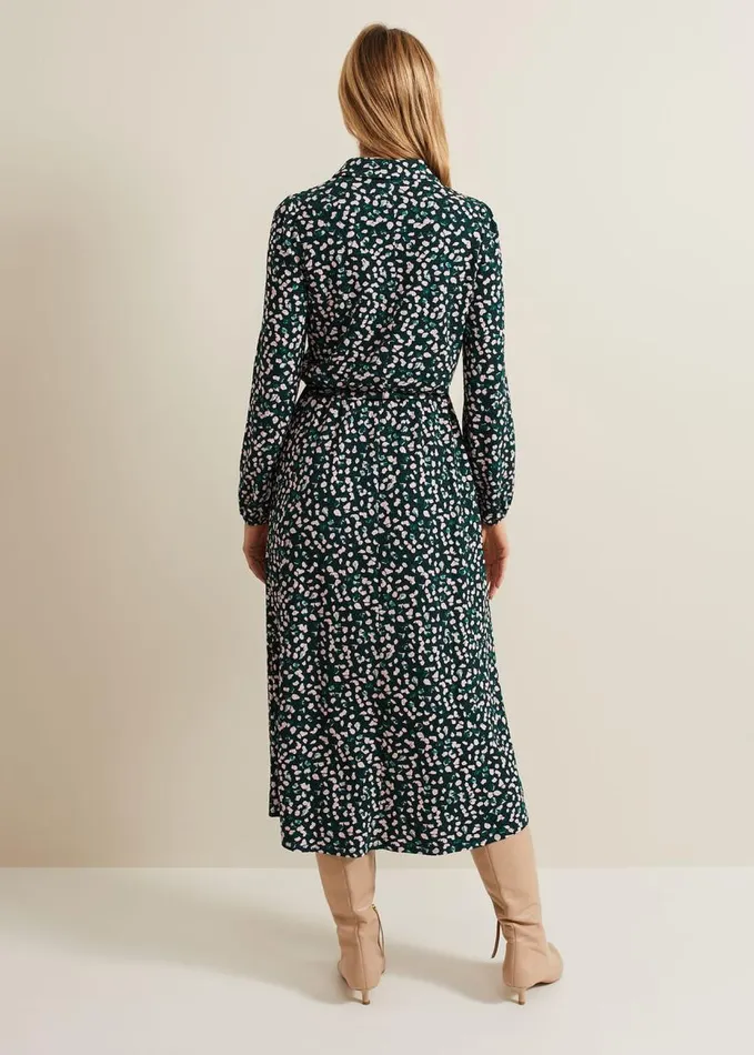 Phase Eight Loretta Midi Dress Green Multi Women Dresses