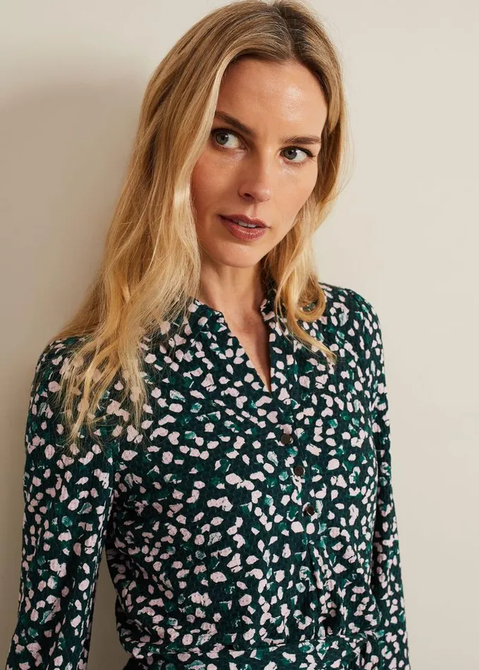 Phase Eight Loretta Midi Dress Green Multi Women Dresses