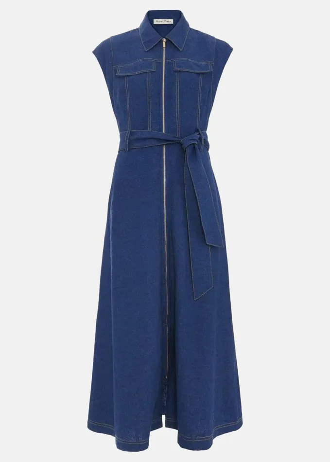 Phase Eight Luiza Denim Midi Dress Denim Women Dresses
