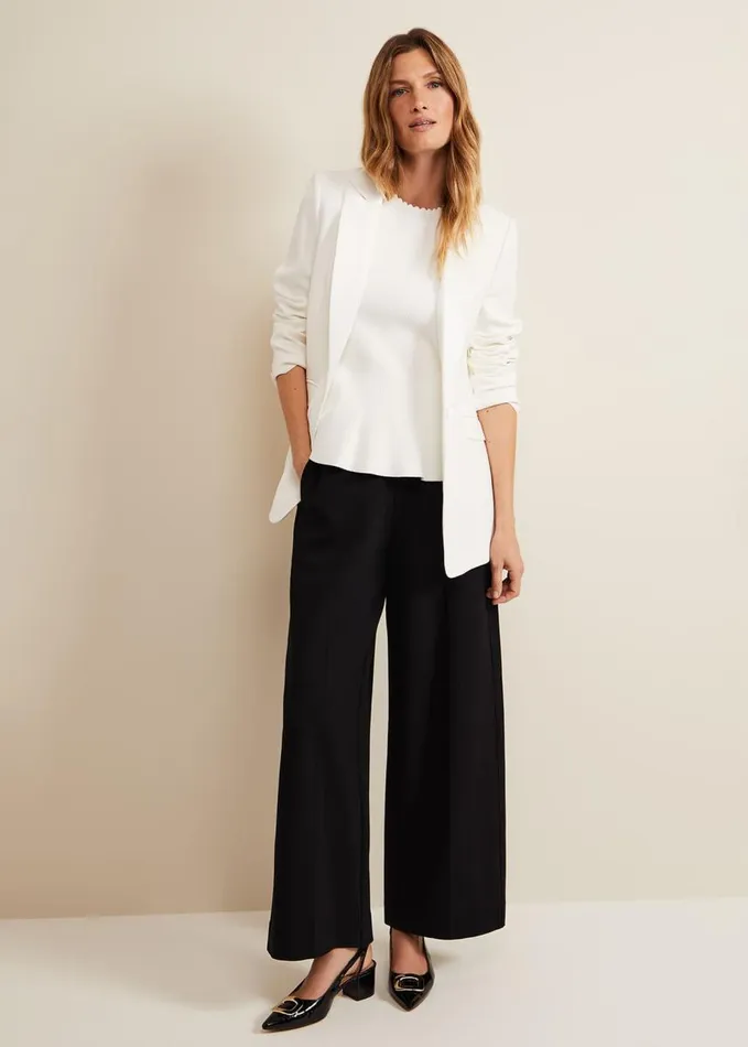 Phase Eight Maddie Pelum Compact Tank Ivory Women Knitwear