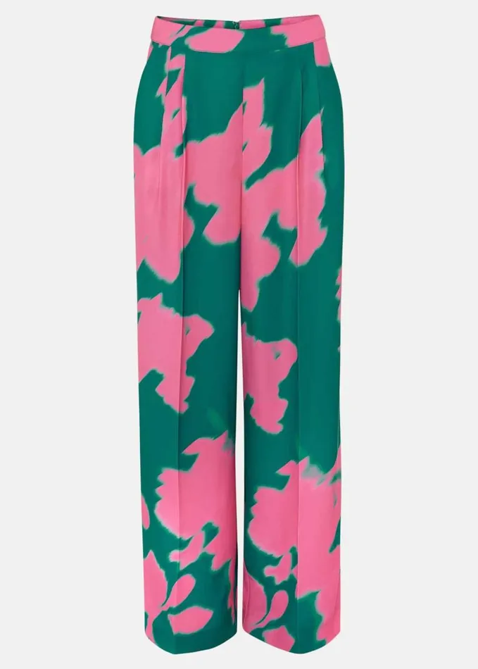 Phase Eight Madison Abstract Trousers CoOrd Greenpink Women Trousers