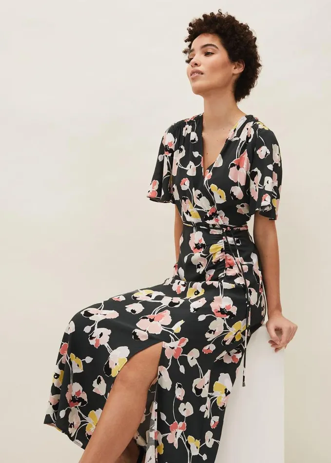 Phase Eight Malala Floral Midi Dress Green Multi Women Dresses