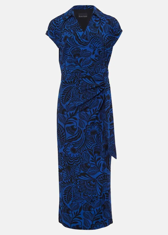 Phase Eight Mara Abstract Print Wrap Dress Blueblack Women Dresses
