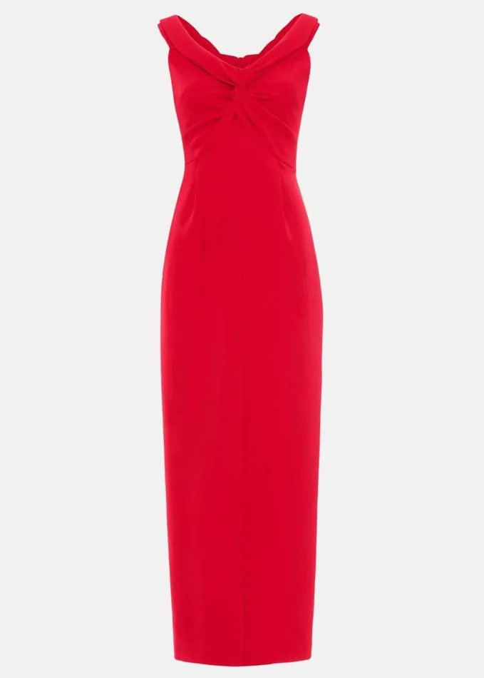 Phase Eight Marcelina Twist Maxi Dress Carmine Women Dresses