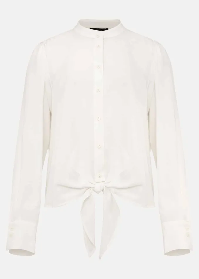 Phase Eight Maura Tie Front Blouse White Women Shirts and Blouses