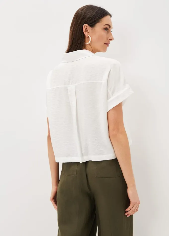 Phase Eight Mia Short Sleeve Shirt White Women Shirts and Blouses