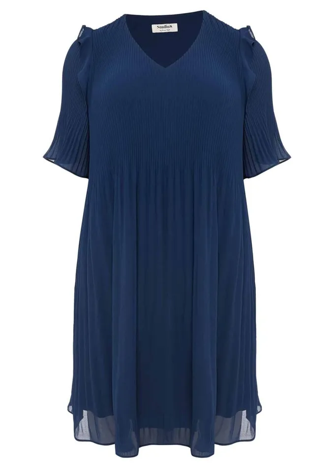 Phase Eight Monika Pleated Dress Teal Women Dresses