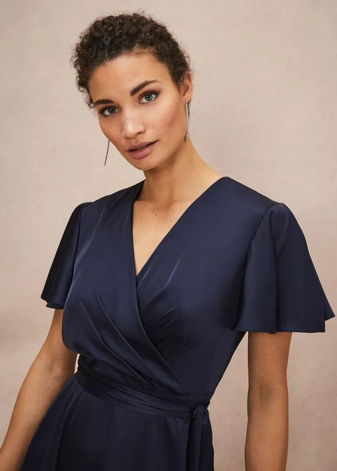 Phase Eight Nancie Eclipse Hem Dress Navy Women Dresses