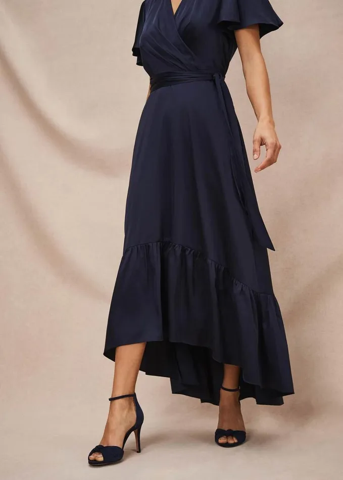 Phase Eight Nancie Eclipse Hem Dress Navy Women Dresses