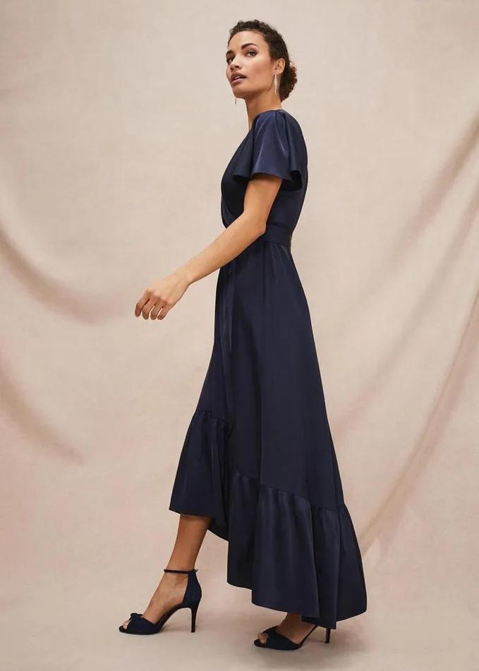 Phase Eight Nancie Eclipse Hem Dress Navy Women Dresses