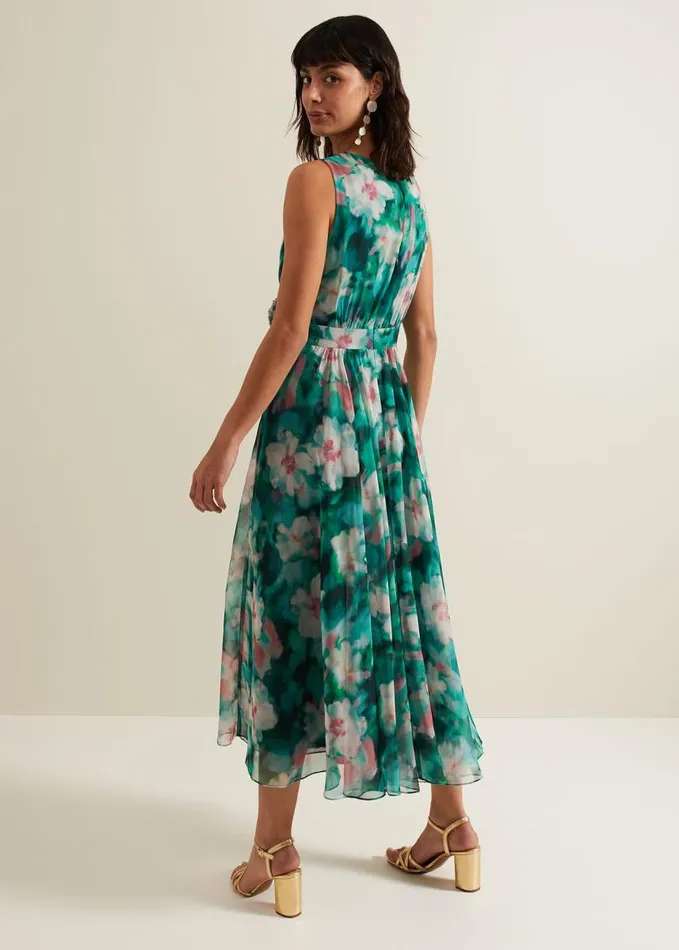 Phase Eight Nora Chiffon Floral Wrap Dress Multicoloured Women Dresses