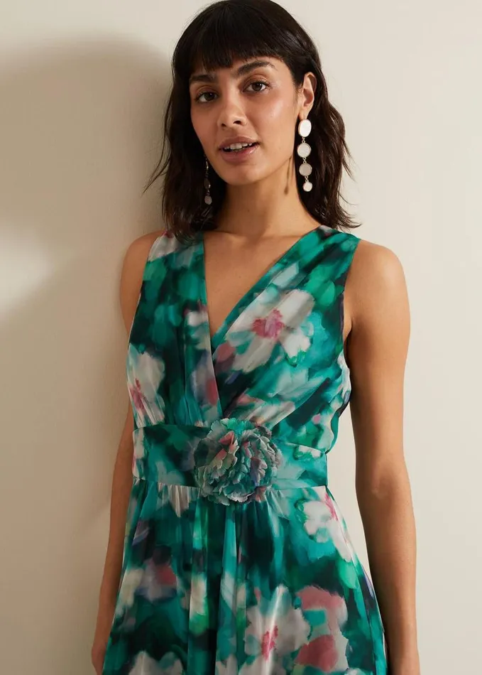 Phase Eight Nora Chiffon Floral Wrap Dress Multicoloured Women Dresses