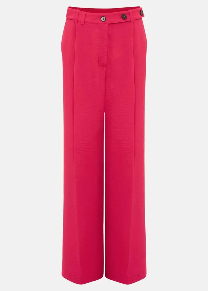 Phase Eight Opal Wide Leg Trousers Raspberry Women Trousers