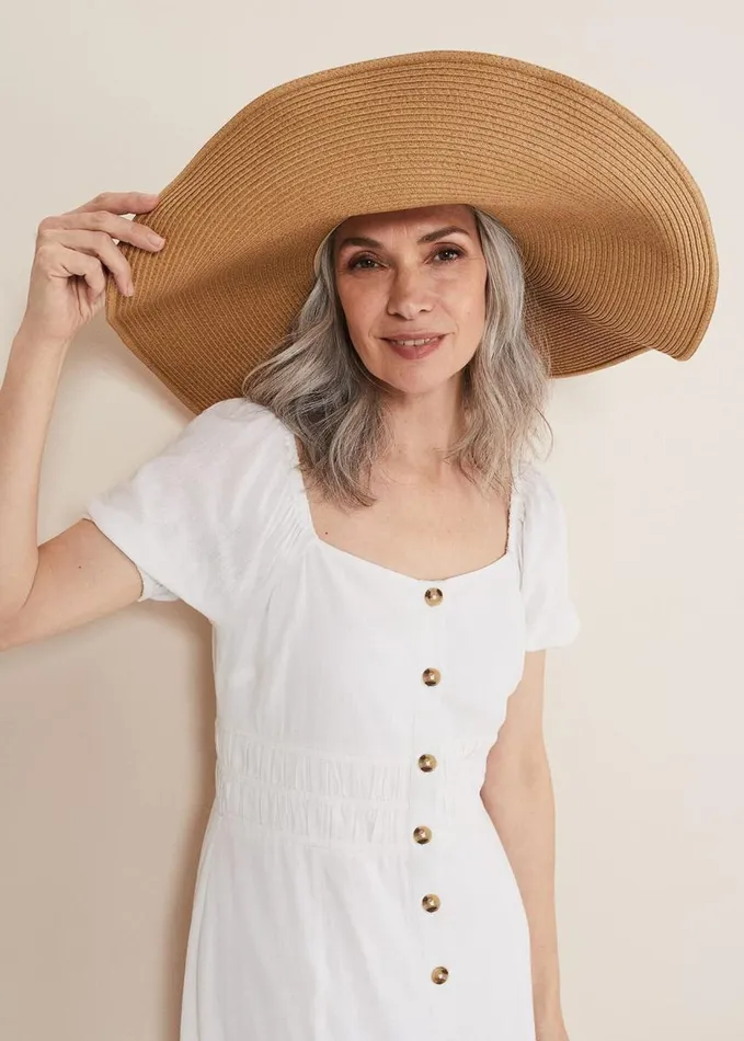 Phase Eight Oversized Straw Hat Natural Women Fascinators and Hats
