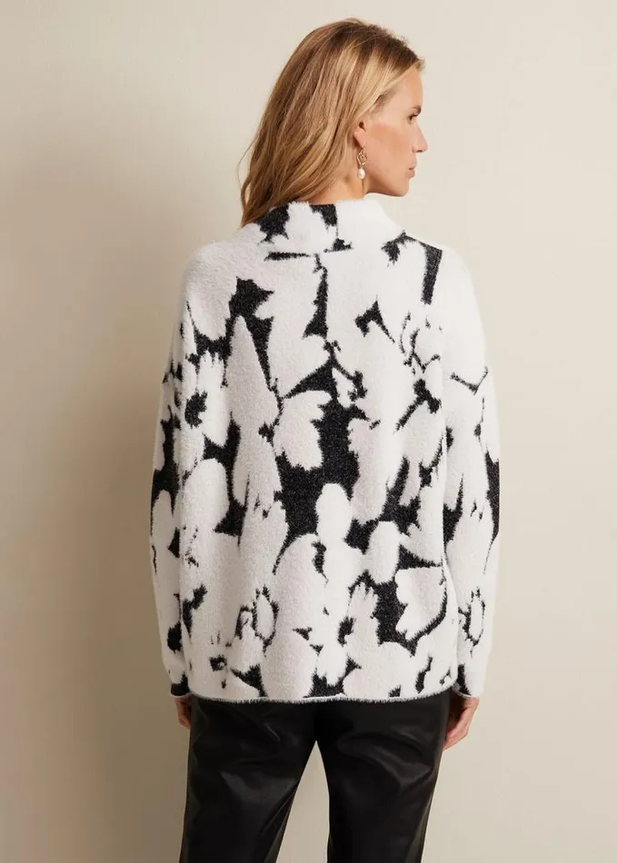 Phase Eight Paigey Floral Jacquard Fluffy Jumper Multicoloured Women Knitwear
