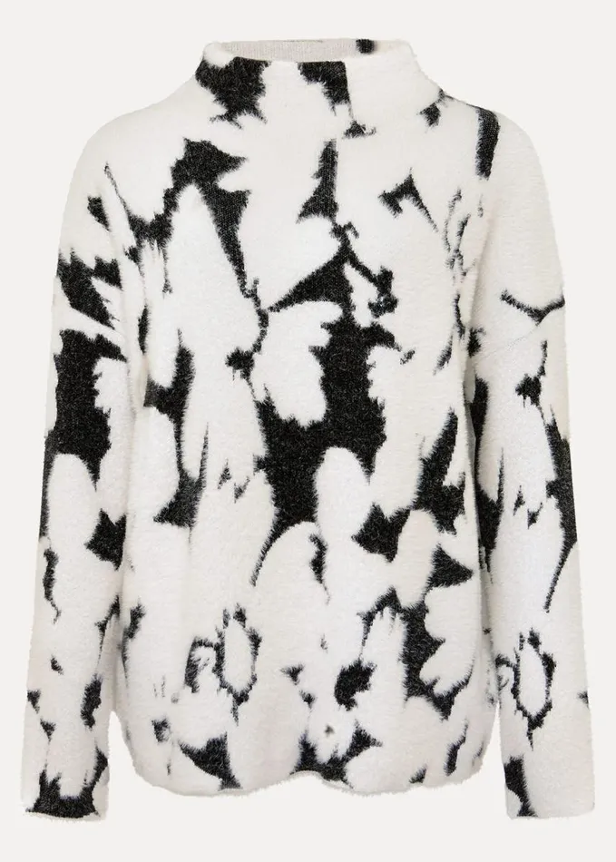 Phase Eight Paigey Floral Jacquard Fluffy Jumper Multicoloured Women Knitwear