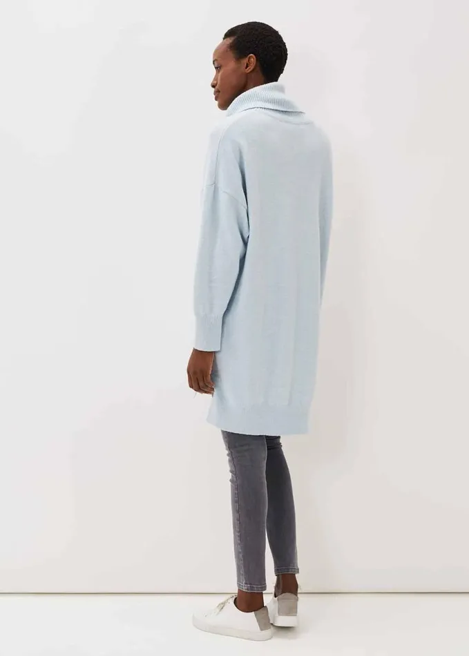Phase Eight Palmer Cowl Neck Jumper Dress Pale Blue Women Dresses