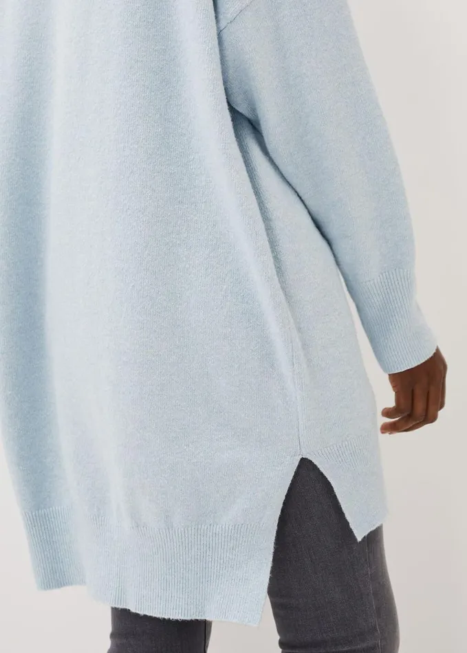 Phase Eight Palmer Cowl Neck Jumper Dress Pale Blue Women Dresses