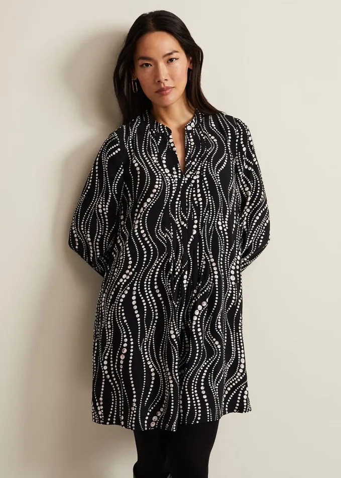 Phase Eight Patsy Pearl Swing Mini Dress Blackivory Women Dresses