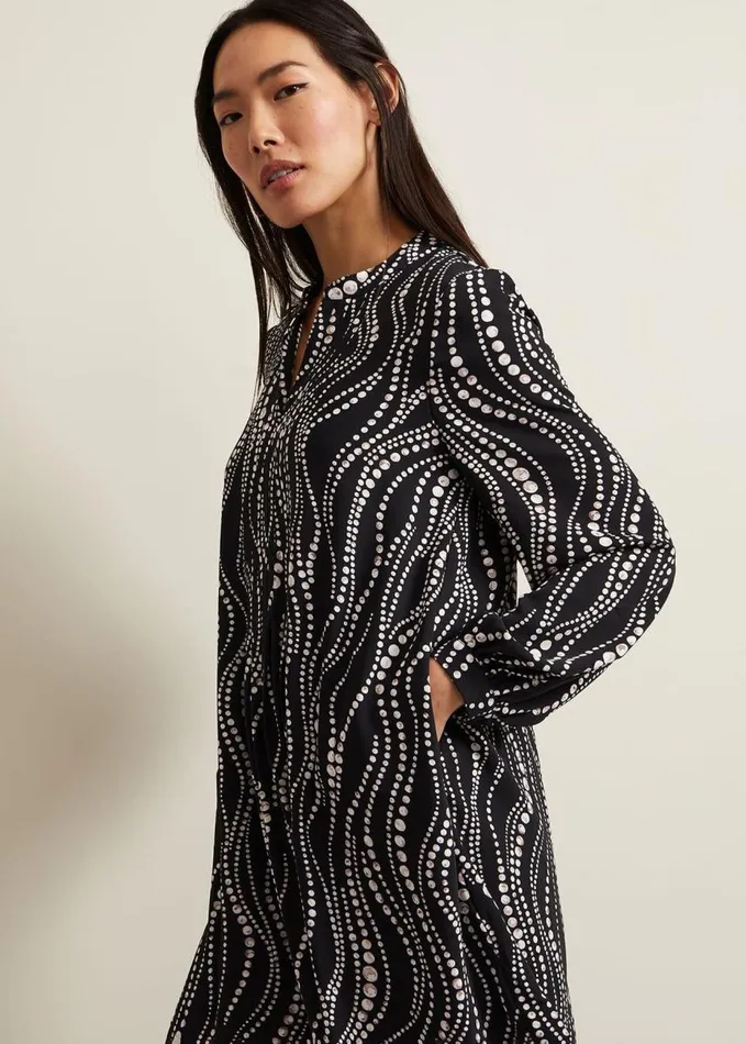 Phase Eight Patsy Pearl Swing Mini Dress Blackivory Women Dresses